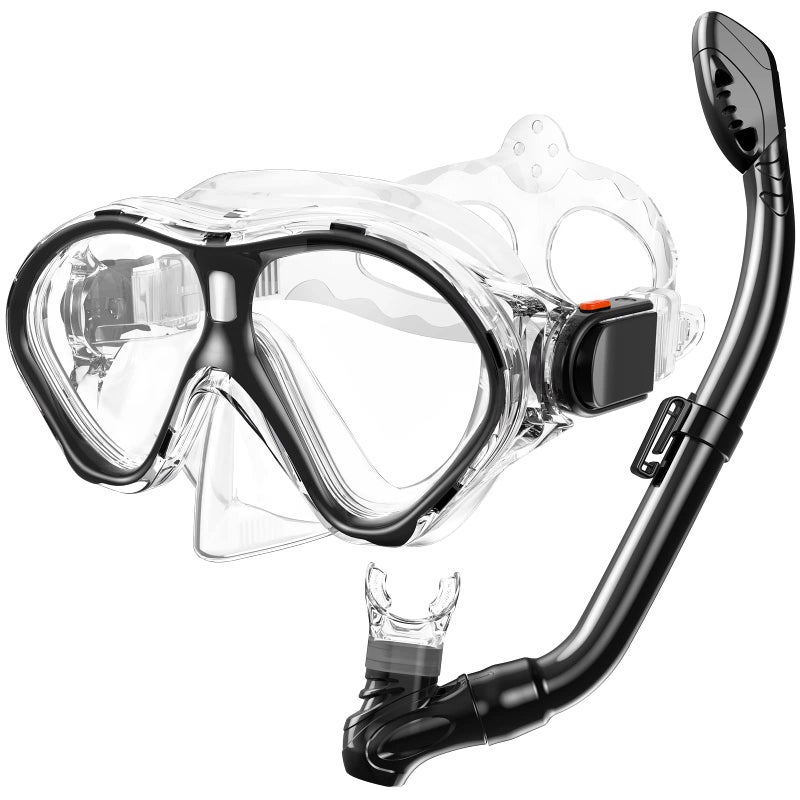 Gintenco Kids Snorkel Set Diving Mask for Children as Unisex Kids Swimming Goggles AntiFog Diving Mask and Dry Top Snorkel Combo Set for Junior and Youth