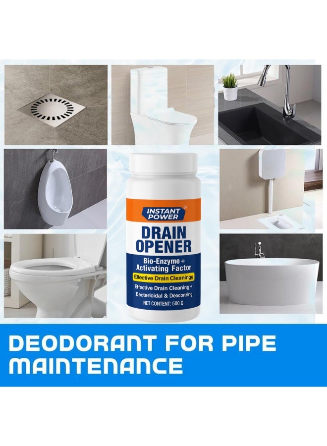 إنستانت باور منظف ومزيل انسداد المواسير القوي 500 جم – إنزيمات حيوية وعوامل نشطة، لإزالة انسداد الأحواض والمراحيض والمواسير بسرعة – قاتل للبكتيريا ومزيل للروائح - Image 4