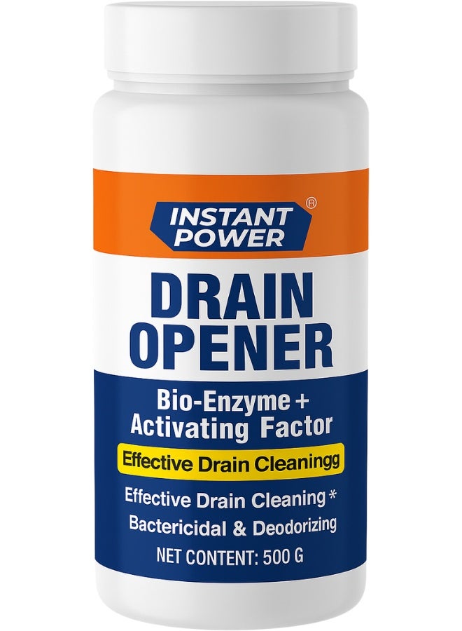 إنستانت باور منظف ومزيل انسداد المواسير القوي 500 جم – إنزيمات حيوية وعوامل نشطة، لإزالة انسداد الأحواض والمراحيض والمواسير بسرعة – قاتل للبكتيريا ومزيل للروائح - Image 3