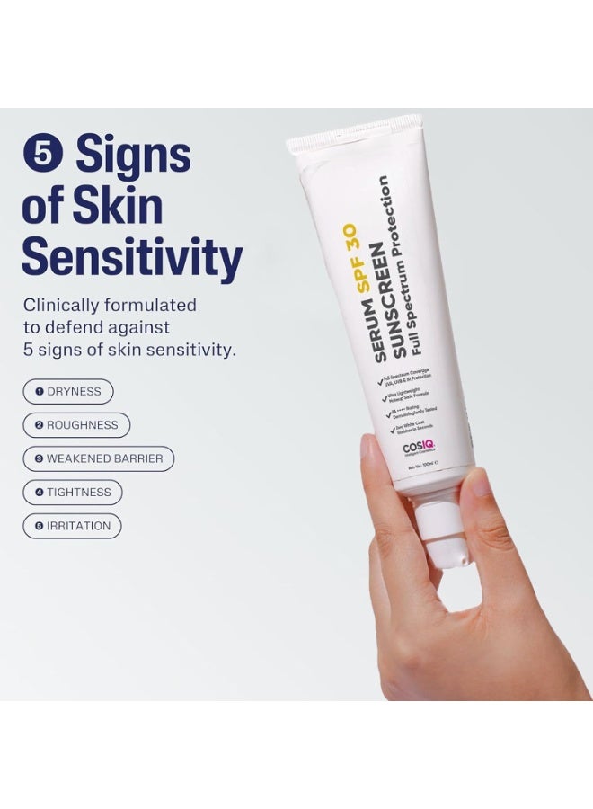 CosIQ Cos-IQ Sunscreen SPF 30 PA++++ | Clinically Tested Lightweight | No White Cast | Broad Spectrum Serum-Based Sunscreen, UVA, UVB and IR Protection | For Women & Men | 100ml - Image 3