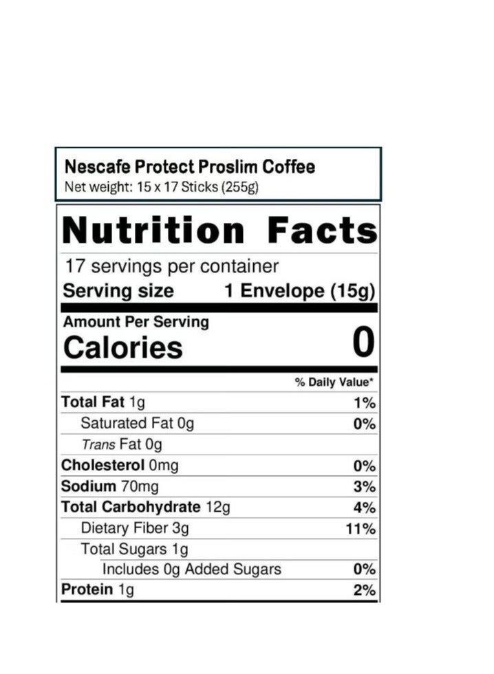 Nestle Nescafe Protect Proslim Instant Coffee Mix 15g x 20 Sticks  - Image 2
