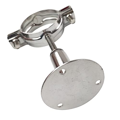 JENSWILL Wall Mount Ceiling Pipe Support 304 Stainless Steel Adjustable Ceiling Pipe Bracket Clamp Pipe Straps Fit for Dia 57mm 2 inch Pipe Tube with Screws - Image 3