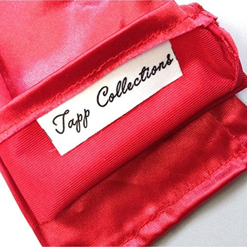 Tapp Collections Tapp C. Classic Adult Size 15" Elbow Length Satin Gloves - 15"/Black - Image 2