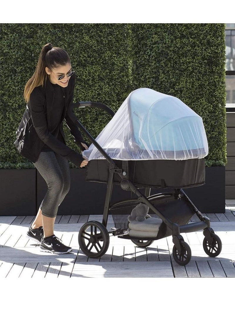 Arabest - Mosquito Net for Stroller - 2 Pack Durable Baby Stroller Mosquito Net - Perfect Bug Net for Strollers, Bassinets, Cradles, Playards, Portable Mini Crib Odorless & Durable Material (Blue) - Image 1