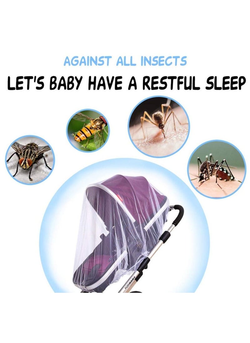 Arabest - Mosquito Net for Stroller - 2 Pack Durable Baby Stroller Mosquito Net - Perfect Bug Net for Strollers, Bassinets, Cradles, Playards, Portable Mini Crib Odorless & Durable Material (Blue) - Image 1
