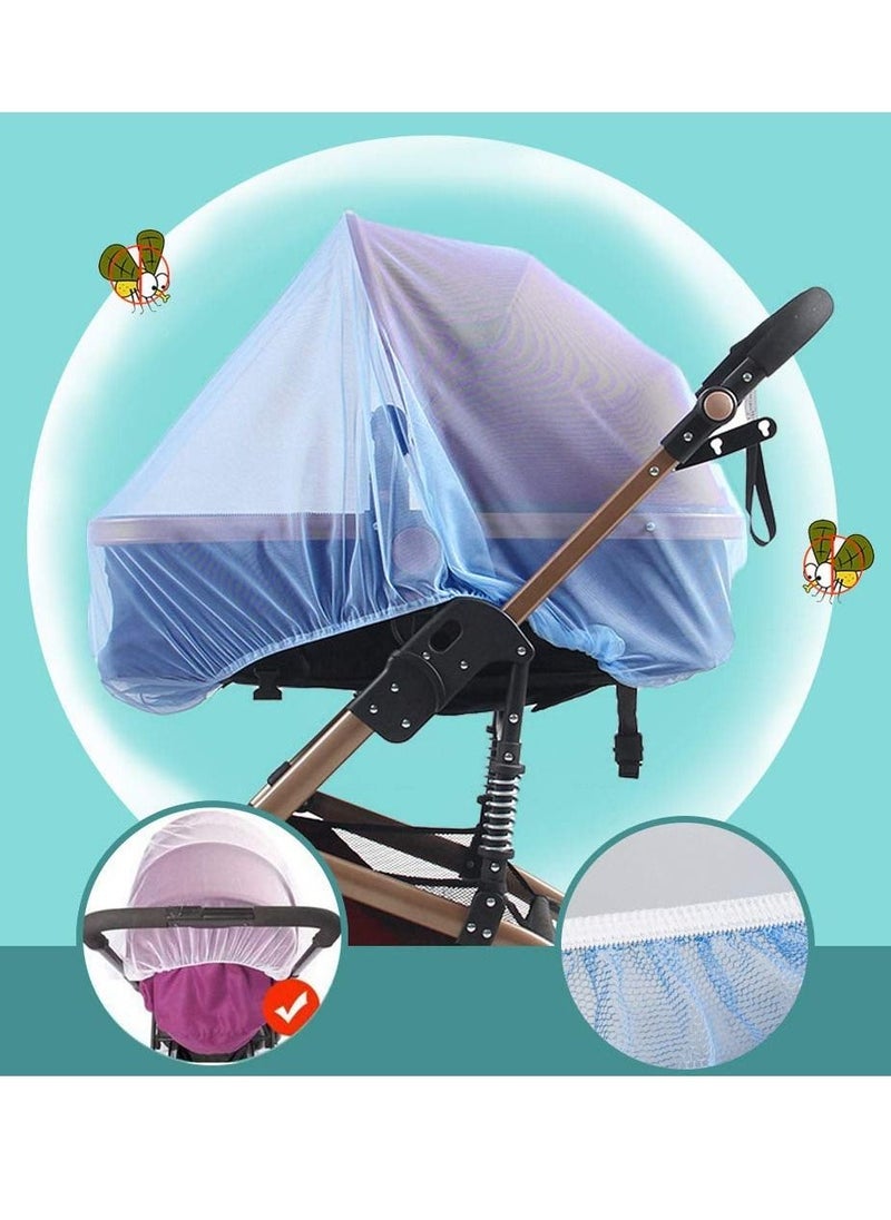 Arabest - Mosquito Net for Stroller - 2 Pack Durable Baby Stroller Mosquito Net - Perfect Bug Net for Strollers, Bassinets, Cradles, Playards, Portable Mini Crib Odorless & Durable Material (Blue) - Image 1