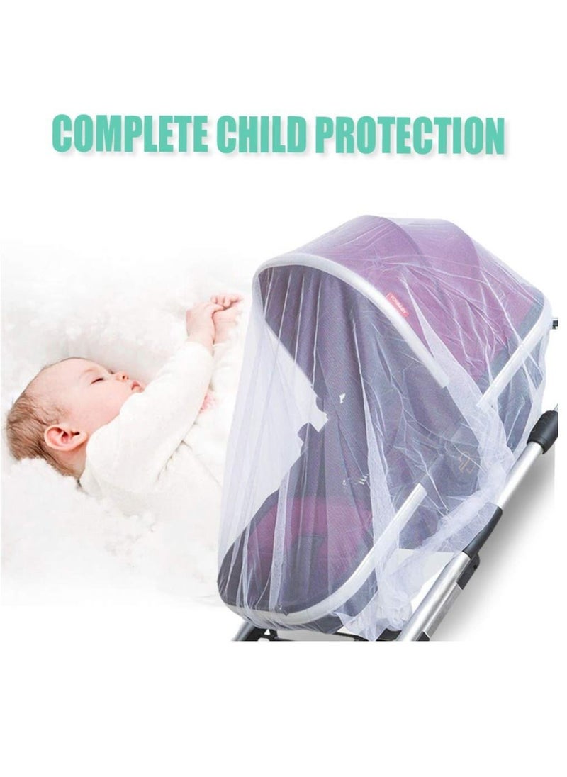 Arabest - Mosquito Net for Stroller - 2 Pack Durable Baby Stroller Mosquito Net - Perfect Bug Net for Strollers, Bassinets, Cradles, Playards, Portable Mini Crib Odorless & Durable Material (Blue) - Image 1