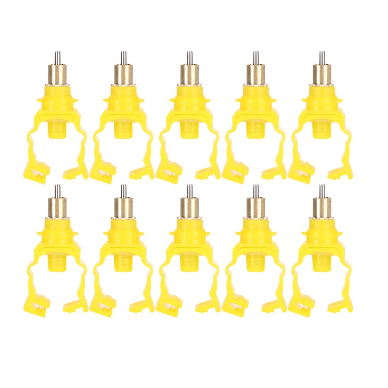 Automatic Nipple Drinker Copper Head Durable Rust-Proof Design - Rabbit Nipple Drinking Fountains Clasp Easy Install for Poultry Clean Water - Image 1