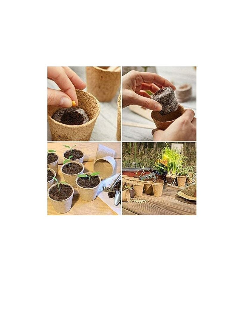 Generic Delicate 100 Pcs Nursery Pots Biodegradable Paper Pulp Peat Pot Plant Nursery Cup Tray Nursery Pot Pouch Potted Plant Grow - Image 2