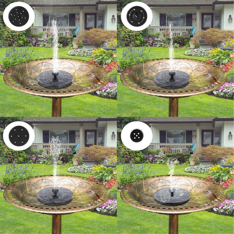 Mademax Solar Bird Bath Fountains Pump, Upgrade 1.4W Solar Fountain with 6 Nozzle, Free Standing Floating Solar Powered Water Fountain Pump for Bird Bath, Garden, Pond, Pool, Outdoor - Image 4