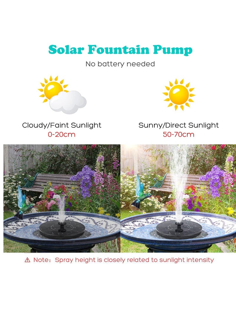 Mademax Mademax solar bird bath fountain pump upgrade solar fountain with 6 nozzle free standing floating solar powered water fountain pump for bird bath garden pond pool outdoor  - Image 3