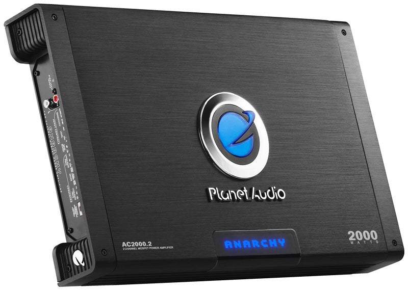 Planet Audio AC2000.2 2 Channel Car Amplifier - 2000 High Output, High/Low Level Inputs, High/Low Pass Crossover, Hook Up to Subwoofer for Bass - Image 4