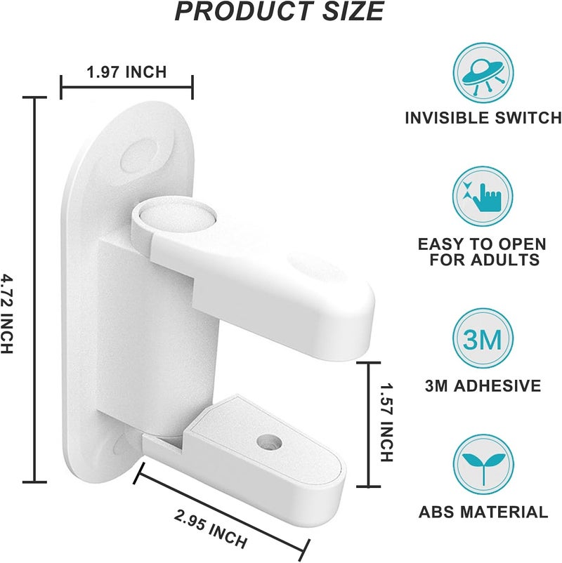 Matenf Childproof Door Lever Lock 2 Pack Prevents Toddlers Pets From Opening Doors Door Handle Lock for Babyproofing Durable Safe ABS Material Strong Adhesive No Drill Tool Needed Easy to Install - Image 2