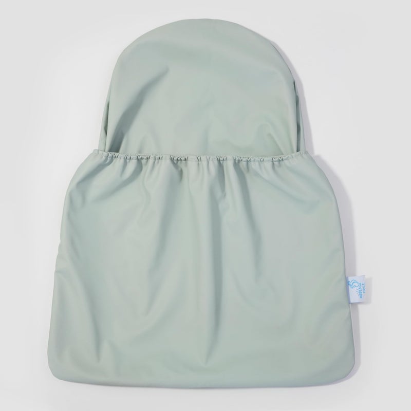 Nibble and Rest Highchair Handy Pocket Pouch, Compatible with IKEA Antilop Highchair, High Chair Accessories, Wipeable and Waterproof Material, One Large Pouch with an Internal Zip Pocket-(Sage) - Image 2