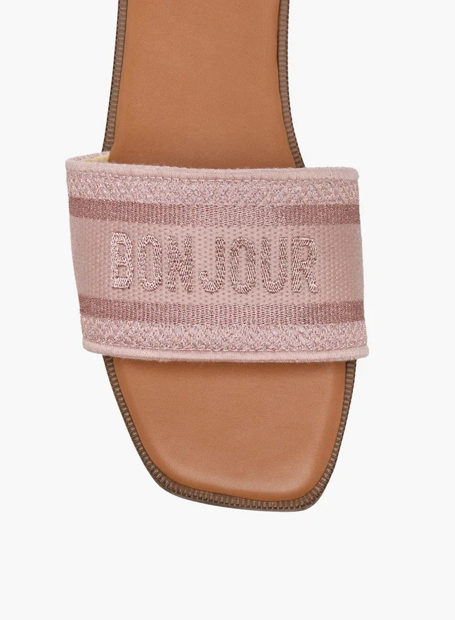 Celeste Women's Textured Slip-On Flat Sandals