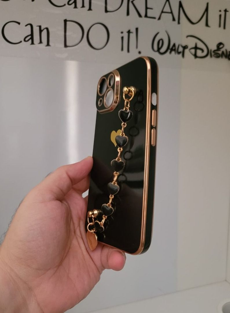 فيسوس حالة وقائية للفتيات والنساء قابلة للتوصيل مع لون iPhone 14 الأسود مع حزام - Image 2