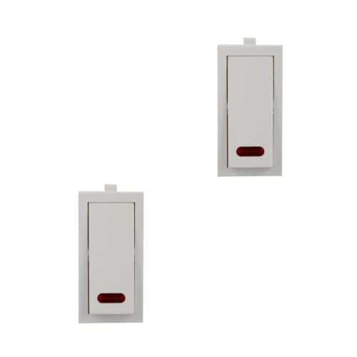 ANCHOR Roma 1-Way Switch with Neon 21077, White, 1_Way 20 amp 240V (Pack of 2), Rocker - Image 1
