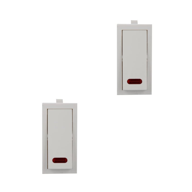ANCHOR Roma 1-Way Switch with Neon 21077, White, 1_Way 20 amp 240V (Pack of 2), Rocker - Image 2