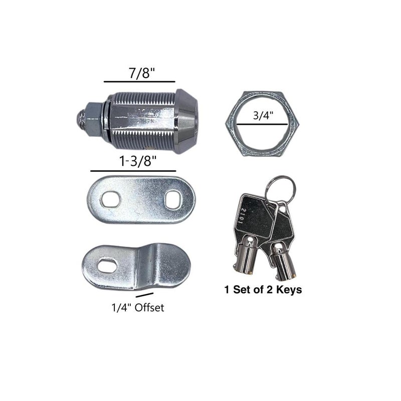 RV Designer L327, Ace Compartment Lock, 7/8 inch, 4 Per Pack, Compartment Hardware - Image 2