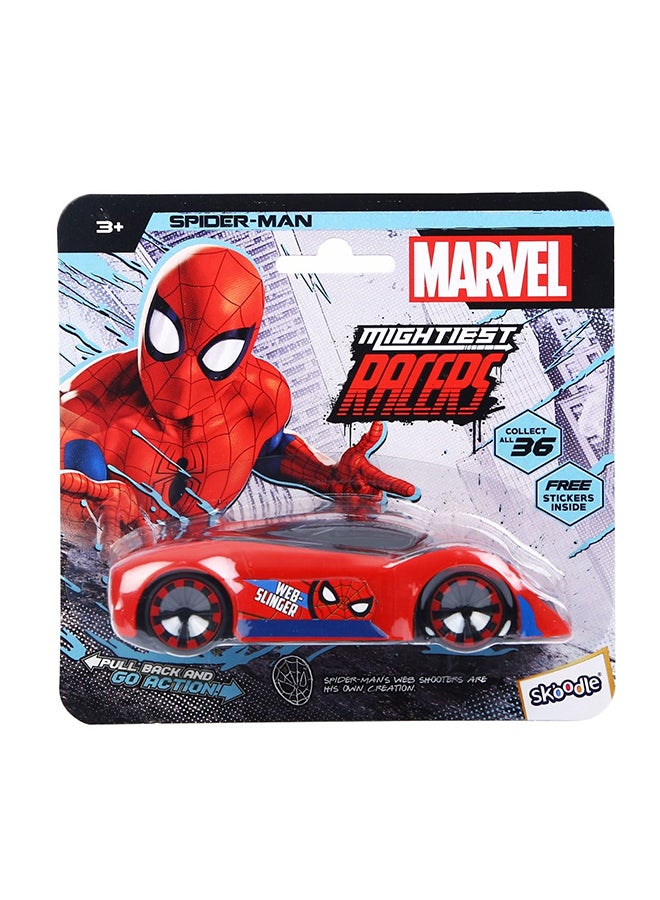 MARVEL Skoodle Pull Back Mightiest Racer Spiderman - Image 1