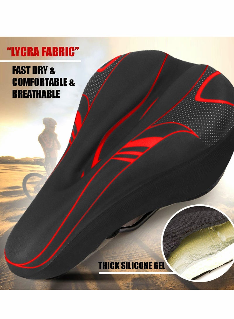 Generic Sports Bike Seat Cover, Gel Bicycle Saddle Pad, Bike Seat Cushion with Water & Dust Resistant Cover for Mountain Bike  - Image 2