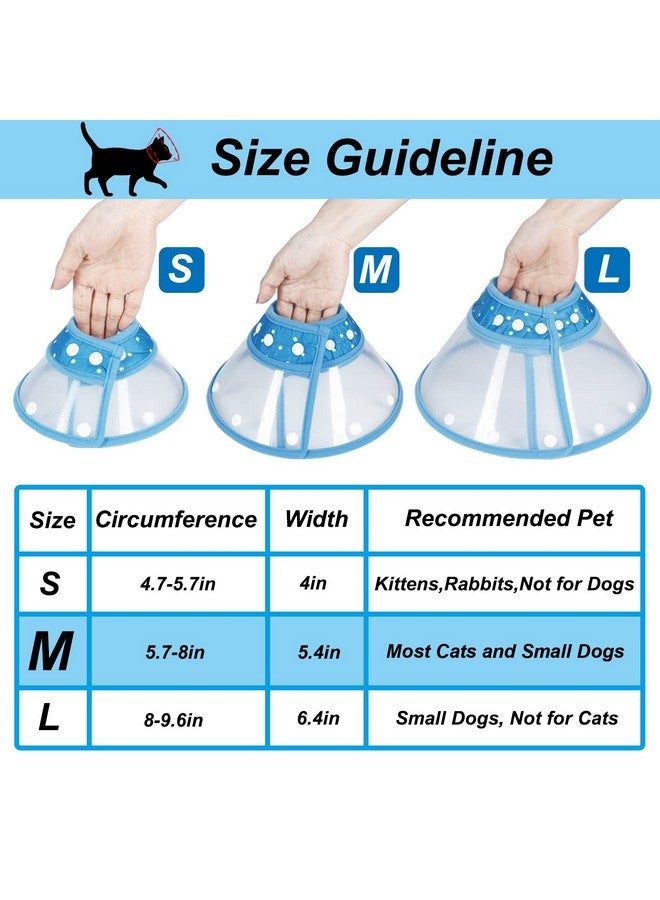 Vivifying Dog Cones For Small Dogs, Adjustable 5.78In Pet Cone, Lightweight Recovery Elizabethan Collar For Cats, Puppies And Mini Dogs (Blue) - Image 4