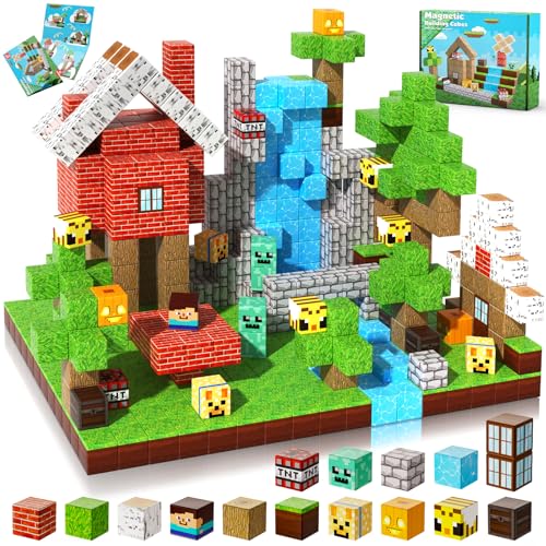 Annexfun Magnetic Blocks-100PCS Magnetic Building Blocks, Magnetic Tiles Kids Build Cubes 2025 Upgraded STEM Game Toys, Christmas Birthday Gifts for Boys & Girls Ages 3+ - Image 1