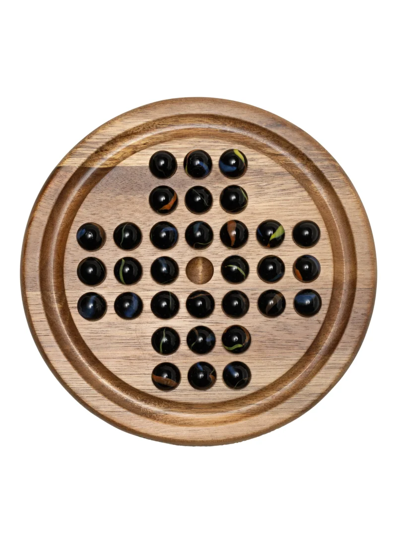 GENTLEMEN'S HARDWARE Wooden Marble Solitaire