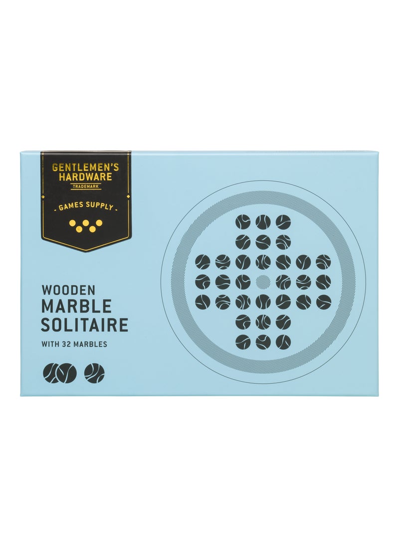 GENTLEMEN'S HARDWARE Wooden Marble Solitaire  - Image 3