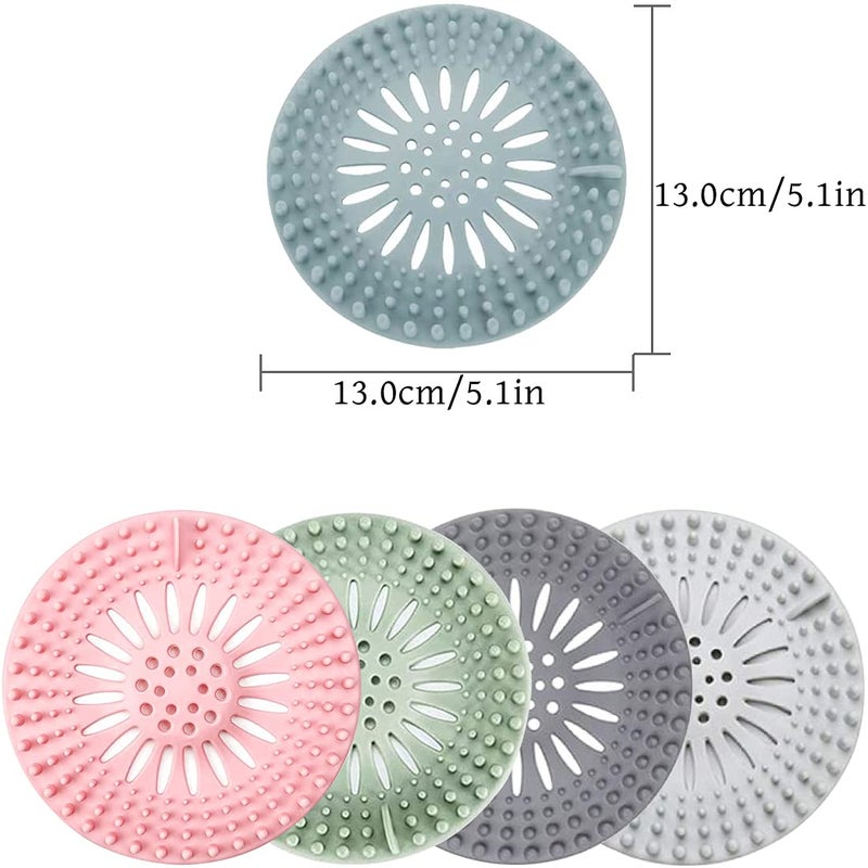 Trifecta Hair Catcher Shower Drain Cover Hair Stopper Drain Protector Reusable Silicone Sink Strainer Hair Catcher Durable Stopper(Set of 3) - Image 2