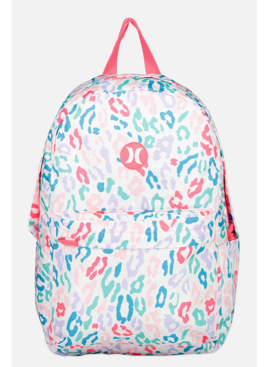 Hurley Kids Girl Printed Backpack 40 H x 28 L x 12 W cm, White  - Image 1