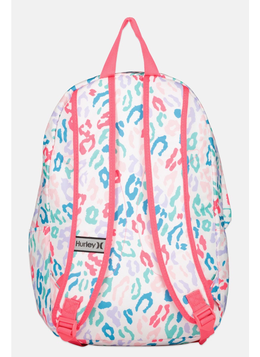 Hurley Kids Girl Printed Backpack 40 H x 28 L x 12 W cm, White  - Image 2
