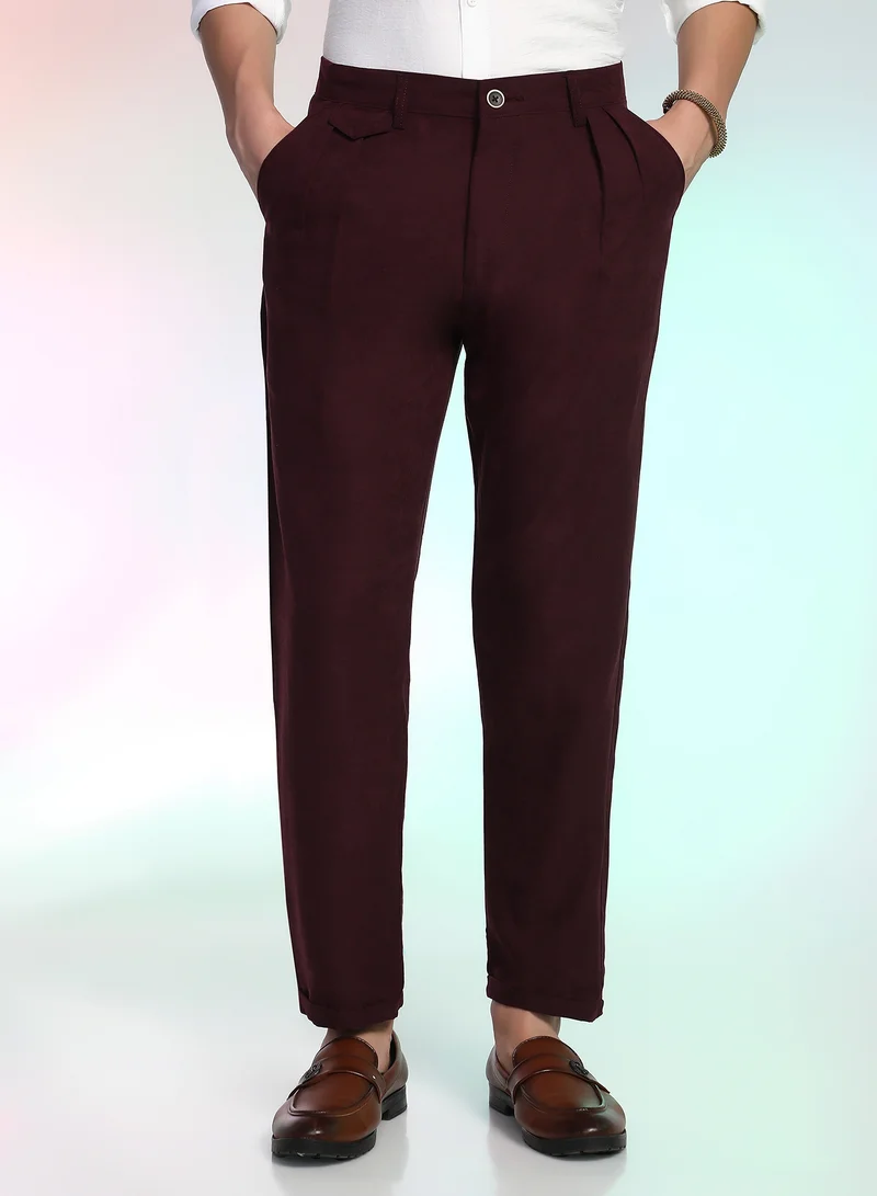 Campus Sutra Lightweight - Velvique Tailored Trousers