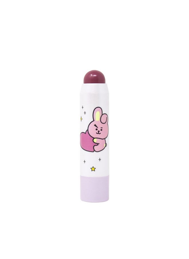 The Creme Shop Bt21 Lip + Cheek Chic Stick | Tinted Essence Stick (Enriched With Hyaluronic Acid & Vitamin E) - Berry Cute (Cooky) 