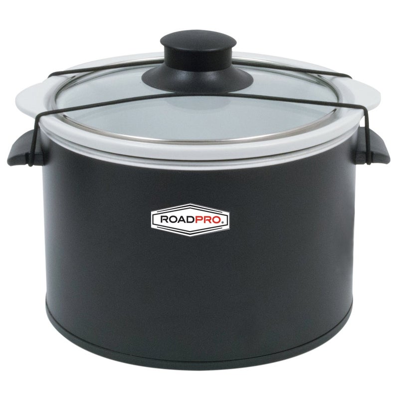 RoadPro RoadProRPSL350 Quart Slow Cooker Auto Travel 12V White 15 Quart 