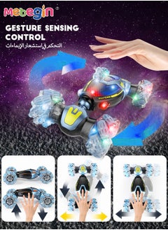 MEBEGIN Remote Control Car Toy for Boys Girls 2.4 GHz Double Side Radio Control Drift Race Car Gesture Induction Luminous Music Drift Off-road Climbing Car  - Image 4