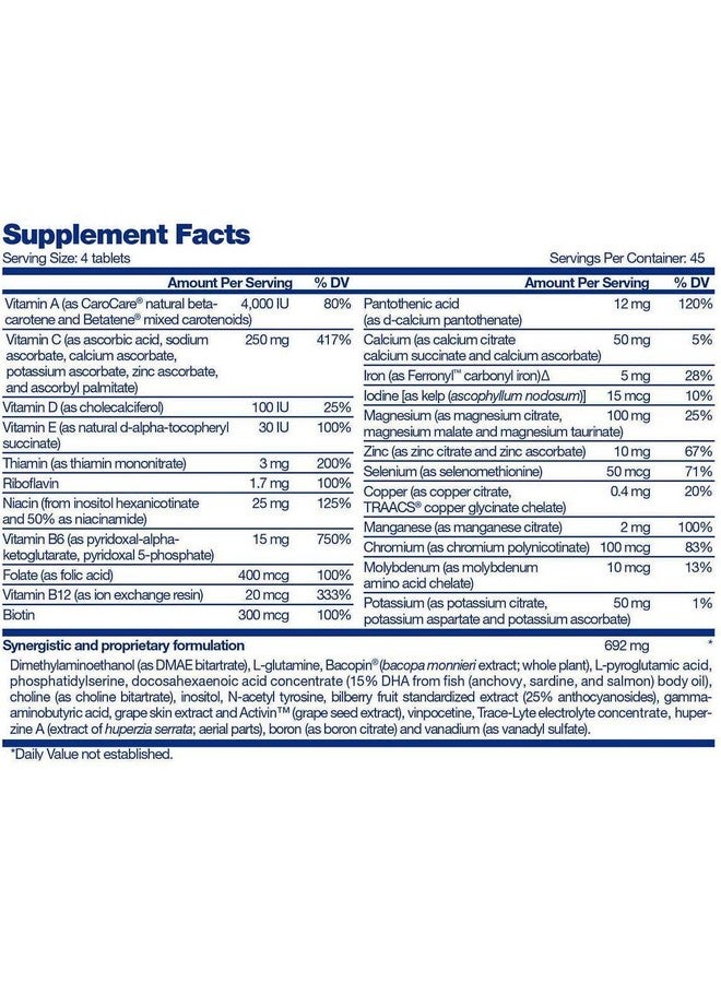 Focus Factor Brain Supplement Multivitamin Improve Memory And Clarity Boost Concentration Neuro Energy Learning Reasoning For Men And Women 180 Tablets - Image 3