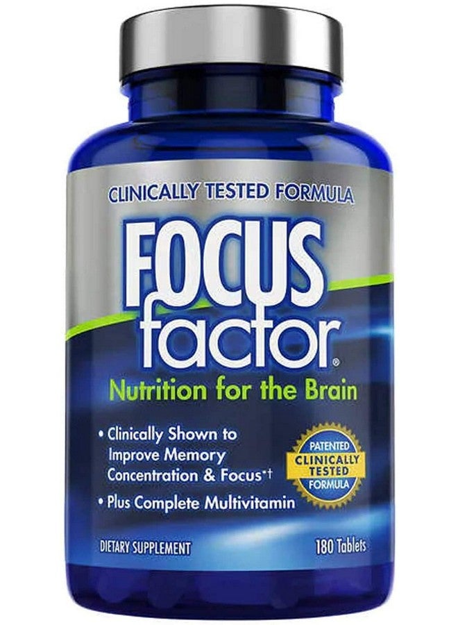 Focus Factor Brain Supplement Multivitamin Improve Memory And Clarity Boost Concentration Neuro Energy Learning Reasoning For Men And Women 180 Tablets - Image 1