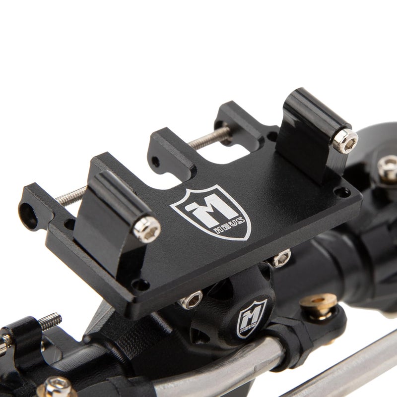 MEUS RACING SCX24 Front Axle Isokinetic 3-Section CVD 52Â° Max. Steering Angle +5mm Widened SCX24 Upgrades for Axial SCX24 Deadbolt C10 JLU Gladiator Bronco 1/24 RC Crawler (Front - Black) - Image 3