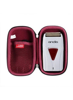 Hermitshell Hard Travel Case For Andis 17150 Pro Foil Lithium Titanium Foil Shaver (Outer Black And Inner Red)  - Image 1
