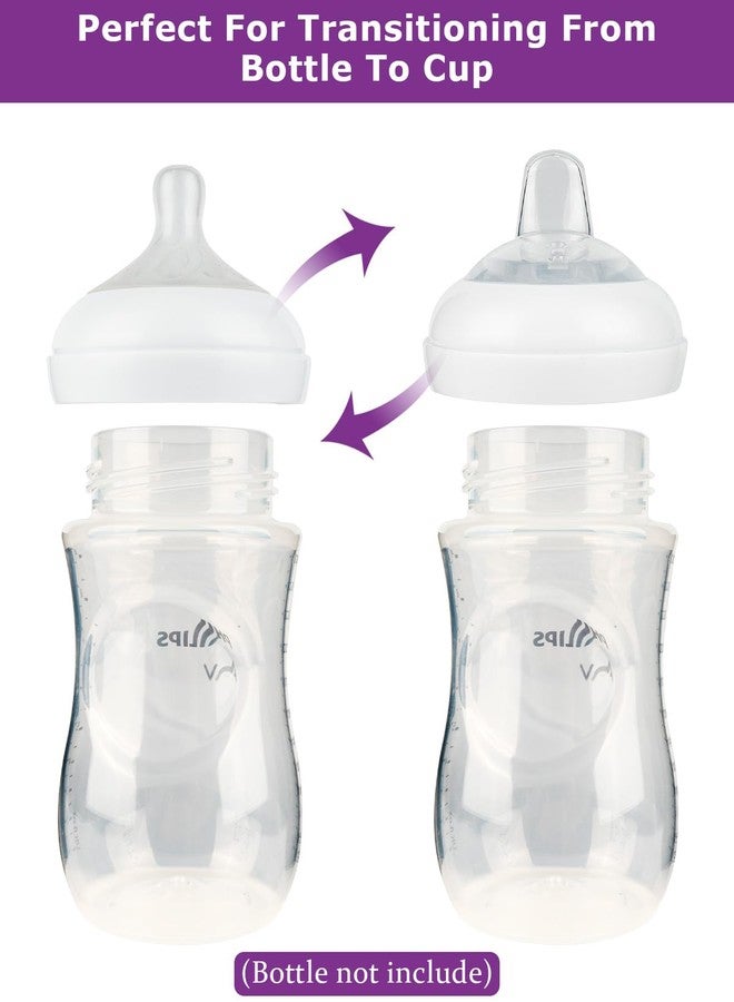 joyfeed Sippy Spout Nipples for Philips Avent Natural Baby Bottles, My Grippy Spout Sippy Cup and Natural Trainer Sippy Cup,Variable Flow, Silicone Conversion Nipple,6+ Months,4 Count - Image 3