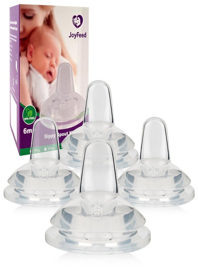 joyfeed Sippy Spout Nipples for Philips Avent Natural Baby Bottles, My Grippy Spout Sippy Cup and Natural Trainer Sippy Cup,Variable Flow, Silicone Conversion Nipple,6+ Months,4 Count - Image 1