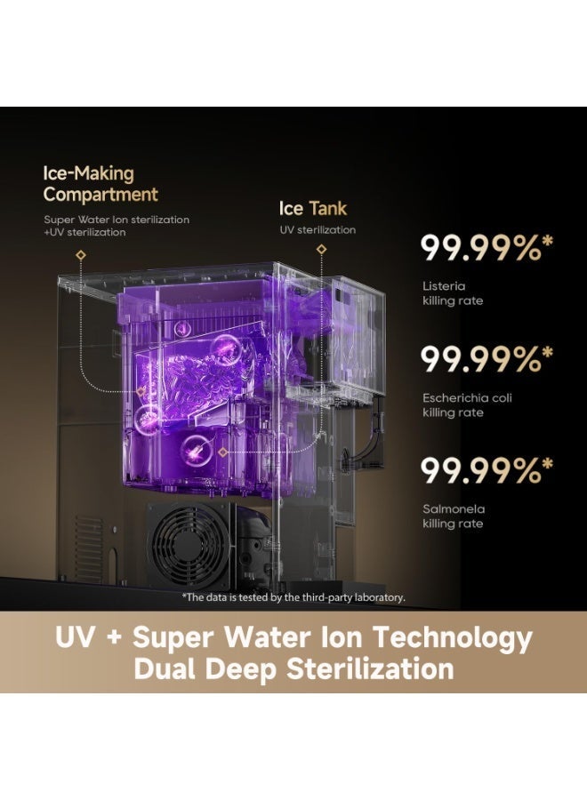 Dreame S1 3-in-1 Water Purifier & Ice Maker, 3s Hot & 3°C Cold Water, One-Touch Transparent Ice Cubes, RO Filtration & UV Sterilization, 5L Tank, Smart Touch Display for Home/Kitchen/Office 5 L 2000 W ZJR100-T01-S1 Black - Image 3
