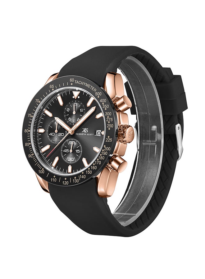 Kenneth Scott Men's Black Dial Chrono & Multi Function Watch - K23148-RSBB - Image 2