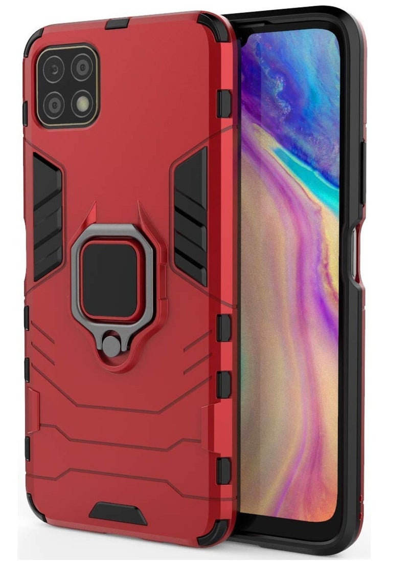 TEAM LUXURY Shockproof Protection Phone Case with Kickstand for Huawei Nova Y60 Red  - Image 1