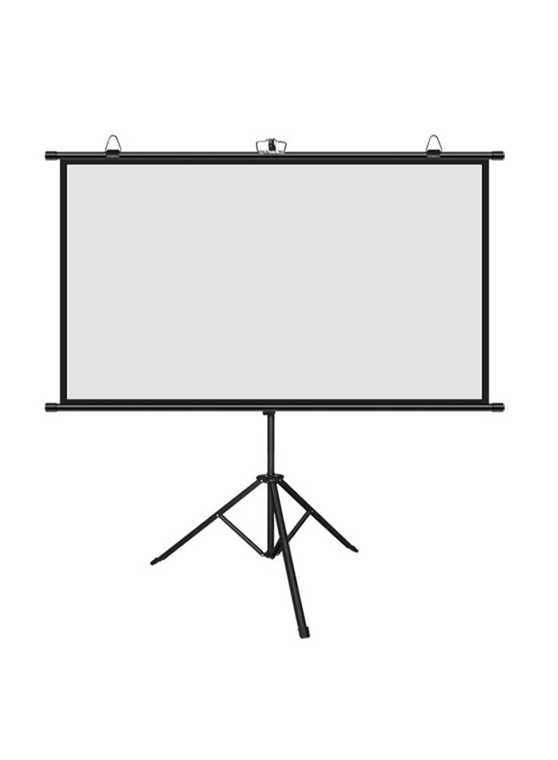 Flash Hawk Projector Cloth 72 Inch With Stand 72 Inch 16:9 Metal Black Stand Curtain - Image 1
