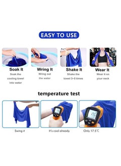 Y&D [4 Pack] Cooling Towel (40"x12") - Soft and Breathable Microfiber Chilly for Yoga, Sports, Running, Gym, Camping, Fitness, Workouts  - Image 3