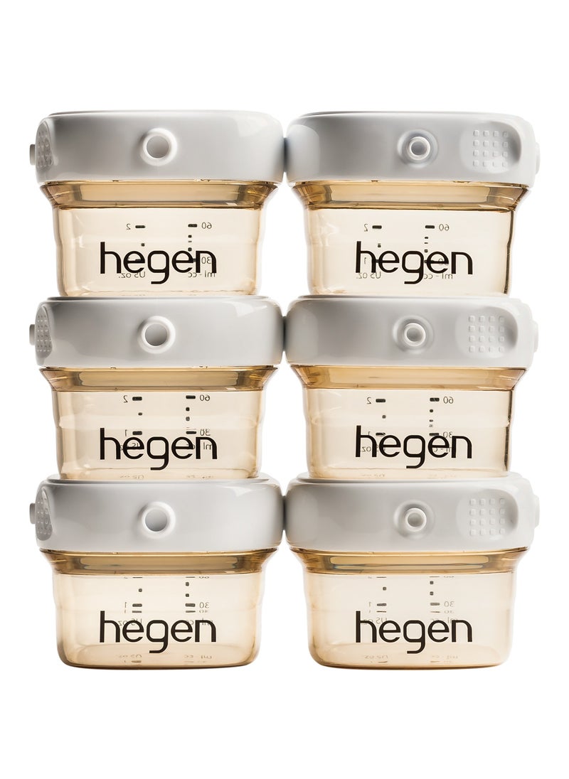 hegen - Pcto Brest Milk Storage PPSU 60 ML Pack Of 6 - Image 1