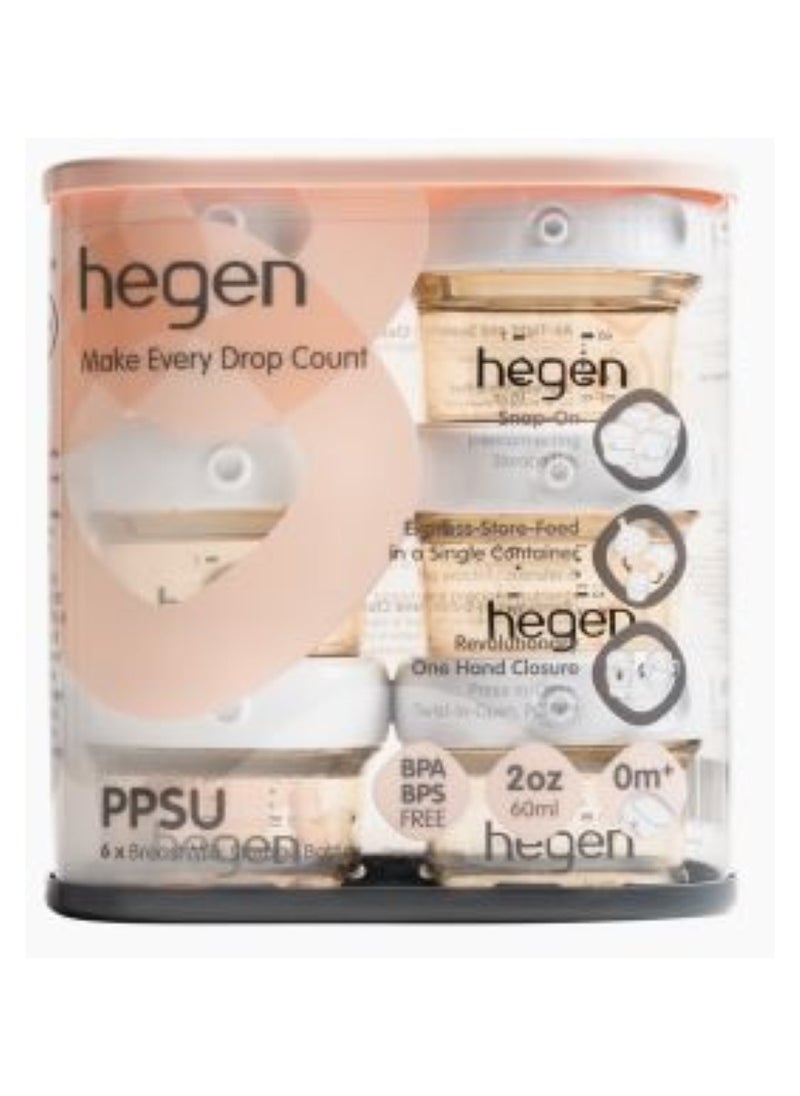hegen - Pcto Brest Milk Storage PPSU 60 ML Pack Of 6 - Image 1