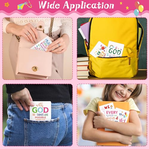 BWkoss 60Pcs Christian Bible Gift for Kid Bulk Bible Verse Notepads with Pencil Silicone Bracelet Religious Mini Notebook Wristband Pencil Kit for Teacher Appreciation Week End of School Year Graduation Gift - Image 5